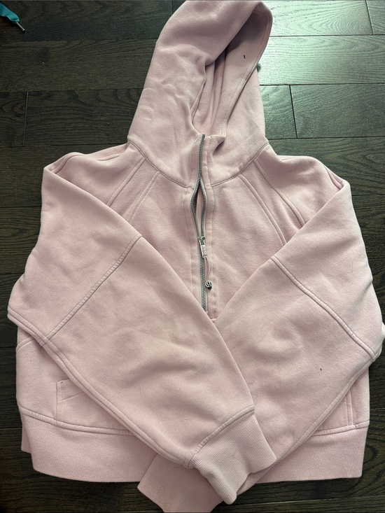 lululemon athletica Jackets & Blazers - Lululemon Cropped Pink Half-Zip Hoodie